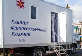 До відома пацієнтів:  графік роботи пересувного флюорографа