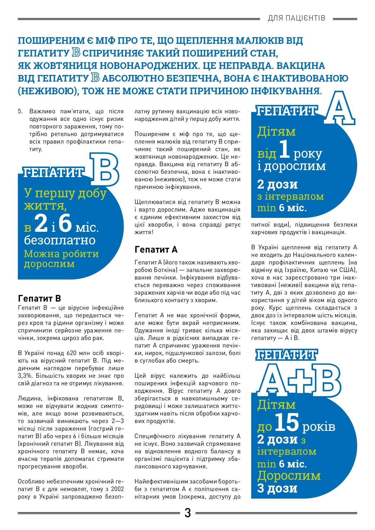 "Здорова Україна" - інформаційна стіннівка для пацієнтів