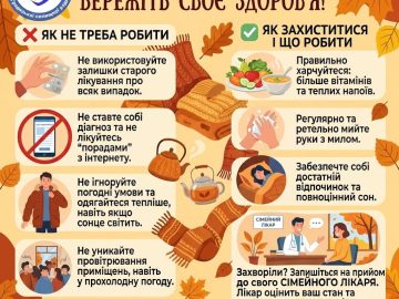 ОСІННІЙ СЕЗОН ЗАСТУД: ЯК ПІДГОТУВАТИСЯ?