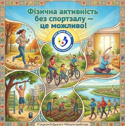 Фізична активність без спортзалу: рухайтеся більше — почувайтеся краще!
